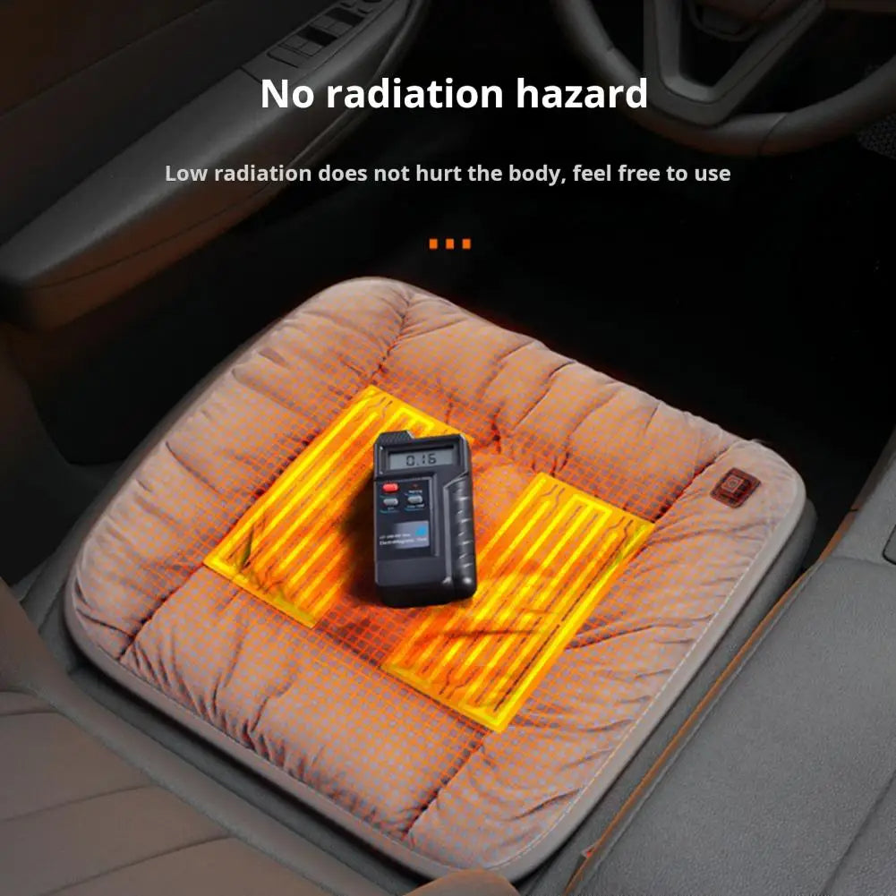 Car Heated Seat Cushion Wear Resistant Seat Mat Fast Heating USB Powered Temperature Adjustable Auto-Off Electric Heating Pad