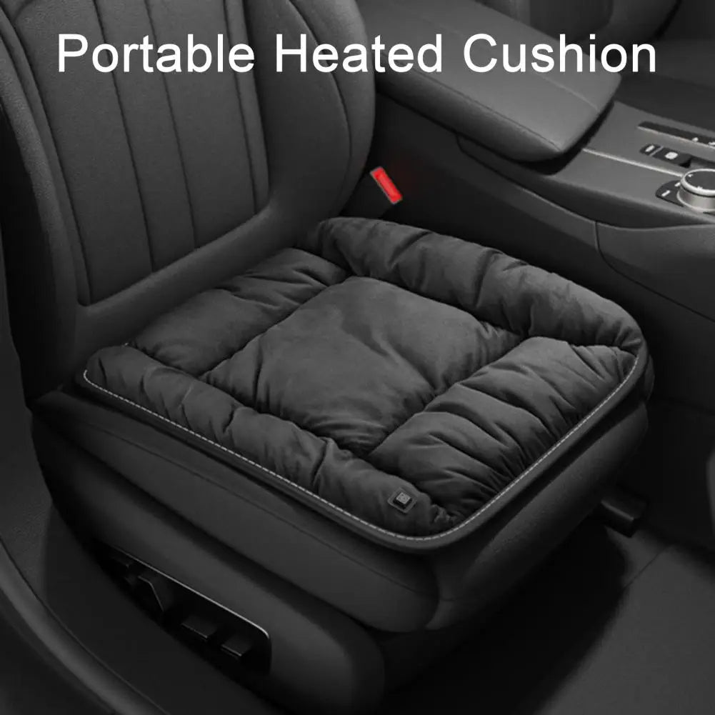 Car Heated Seat Cushion Wear Resistant Seat Mat Fast Heating USB Powered Temperature Adjustable Auto-Off Electric Heating Pad