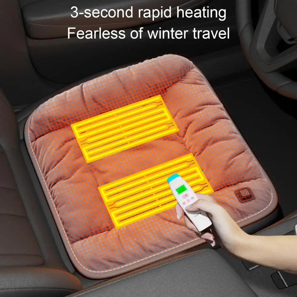 Car Heated Seat Cushion Wear Resistant Seat Mat Fast Heating USB Powered Temperature Adjustable Auto-Off Electric Heating Pad