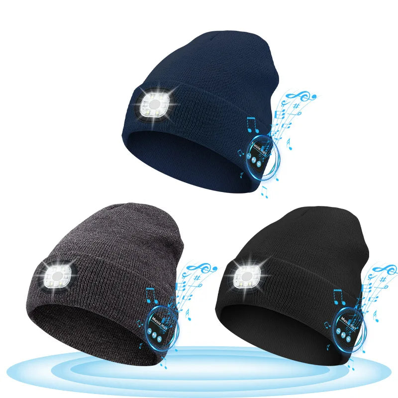 Beanie With Light For Men Women Wireless LED Beanie Hat Unisex LED Headlamp Winter Hat Suitable For Men Women And Teenagers