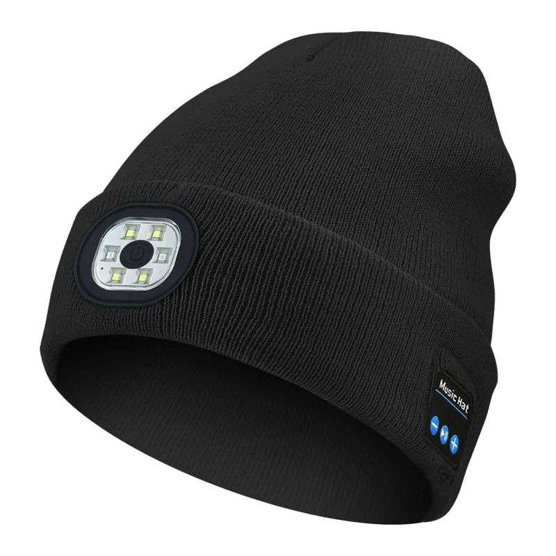 Beanie With Light For Men Women Wireless LED Beanie Hat Unisex LED Headlamp Winter Hat Suitable For Men Women And Teenagers