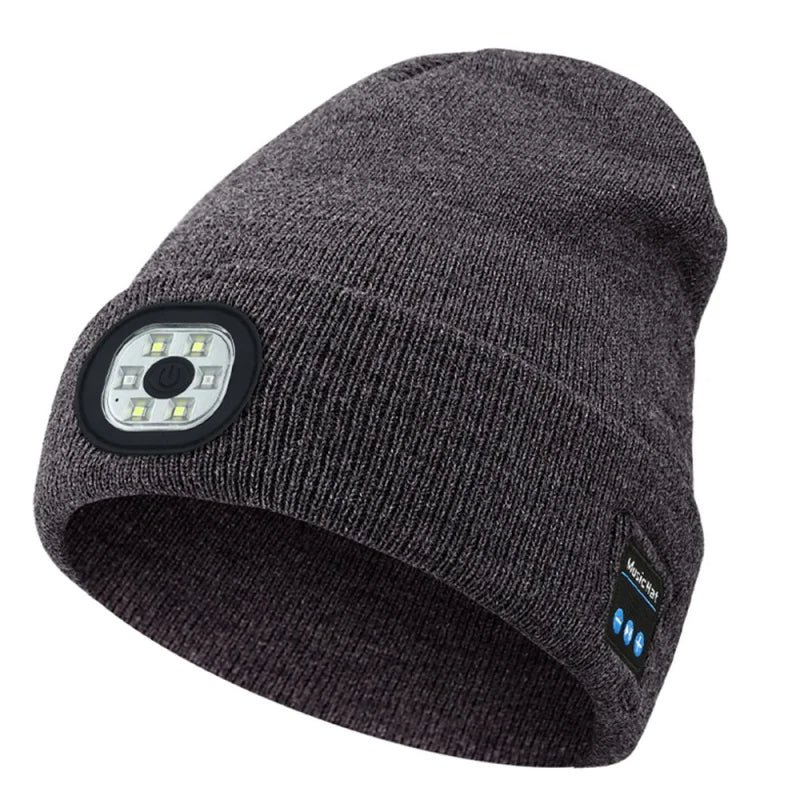 Beanie With Light For Men Women Wireless LED Beanie Hat Unisex LED Headlamp Winter Hat Suitable For Men Women And Teenagers