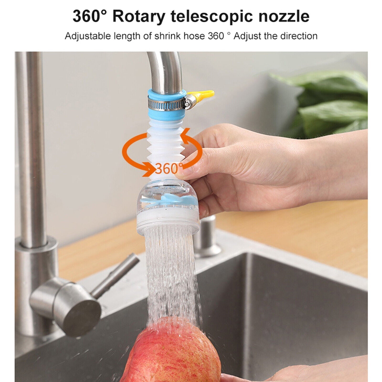 360-Rotation Kitchen Sink Faucet Extenders | Adjustable & Durable

